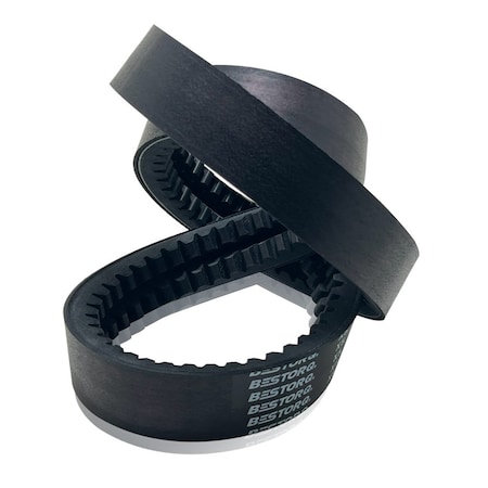 3VX335/22 Banded Cogged Belt, 33.5 In Outside Length, 3/8 In Top Width, 22 Ribs